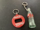 2 Vintage Coca Cola Key Chains 1 is a Glass Bottle and 1 is Twist Bottle Opener