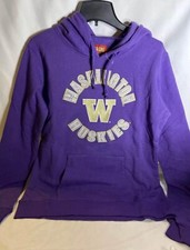 NWT University Of Washington Pull Over Hoodie Woman Large Purple Huskies UW