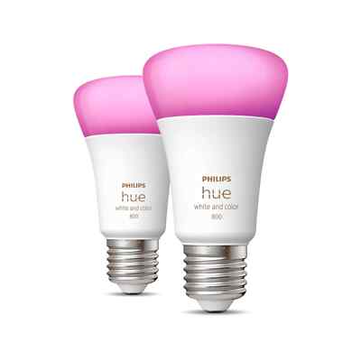 Philips Hue White & Color E27 LED Lampen 2er Pack NEU Eco Verpackung