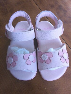PEDIPED ABIGAIL PINK FLOWERS LEATHER SANDALS FLEX SYSTEM MEMORY FOAM