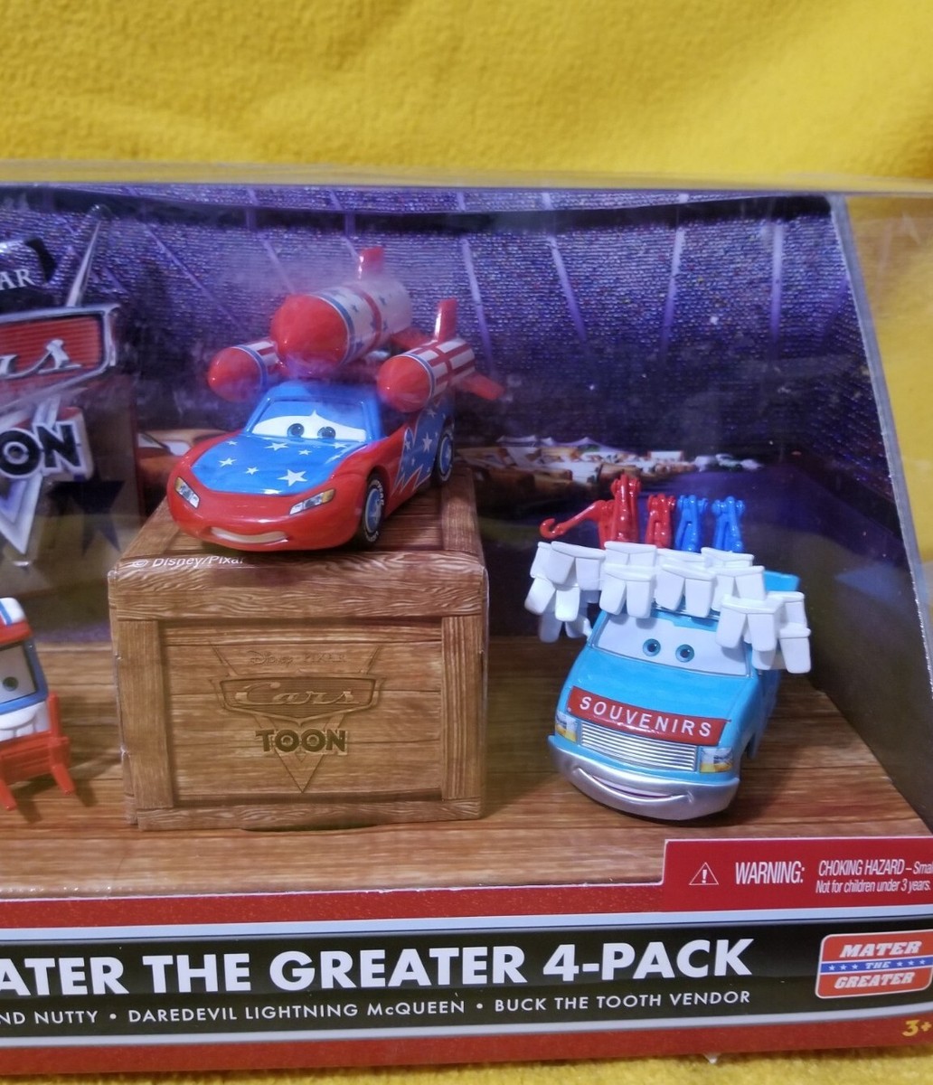 Disney Pixar Cars Mater the Greater 4-Pack Lug Nutty Tooth Vendor