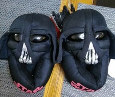 Star Wars Darth Vader Slippers 7/8 Medium Toddler Shoes Black Big Kids NWT 1175