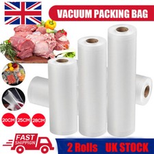 2X 5M Vacuum Food Sealer Bags Rolls Vacum Sealer Dry Wet Pack Machine Food Bags