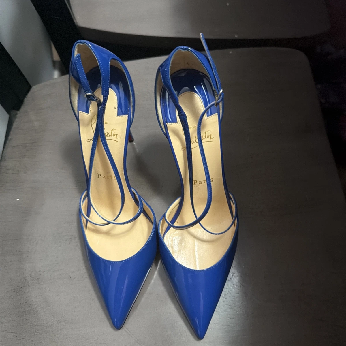 Christian Louboutin ネイビーコルクウェッジヒール サイズ36 Christian Louboutin Blue Heels for Women for sale | eBay