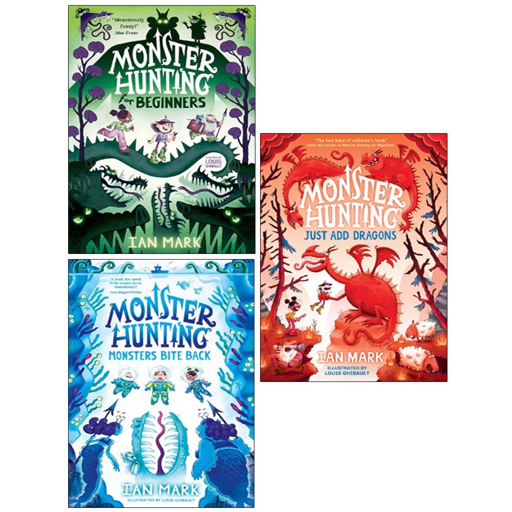 Monster Hunting Series 3 Books Collection Set by Ian Mark Monster Hunting For Be
