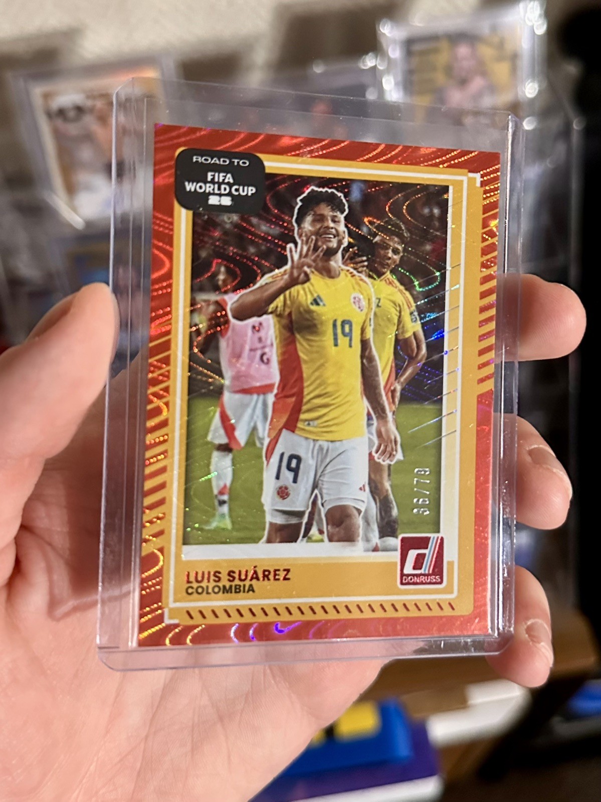 2025-26 Panini Donruss Road To FIFA World Cup Luis Suarez #122 Red Swirl  /79