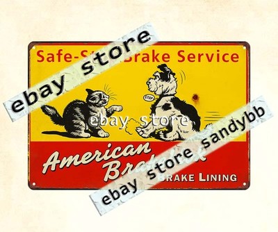 car auto service AMERICAN BRAKEBLOCK Brake Lining tin sign