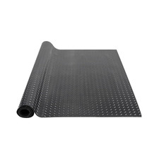 Diamond-Plate Rubber Flooring Roll, 3 Mm X 4 Ft X 6 Ft Garage Floor Mat, SBR Rub