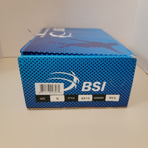 BSI Bowling Shoes Mens 6 Black Lightweight Knit Upper Rubber Sole Style 810