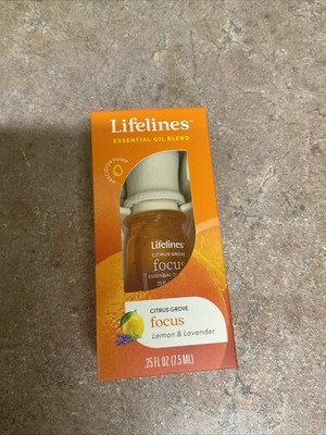 Lifelines Essential Oil Blend Citrus Grove Focus Lemon & Lavender 0.25 fl oz NEW
