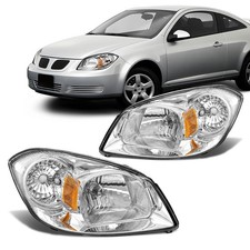 2pcs Headlights For 2005-2010 Chevy Cobalt 07-09 Pontiac G5 Chrome Left Right 2pcs Headlights For 2005-2010 Chevy Cobalt 07-09 Pontiac G5 Chrome Left Right