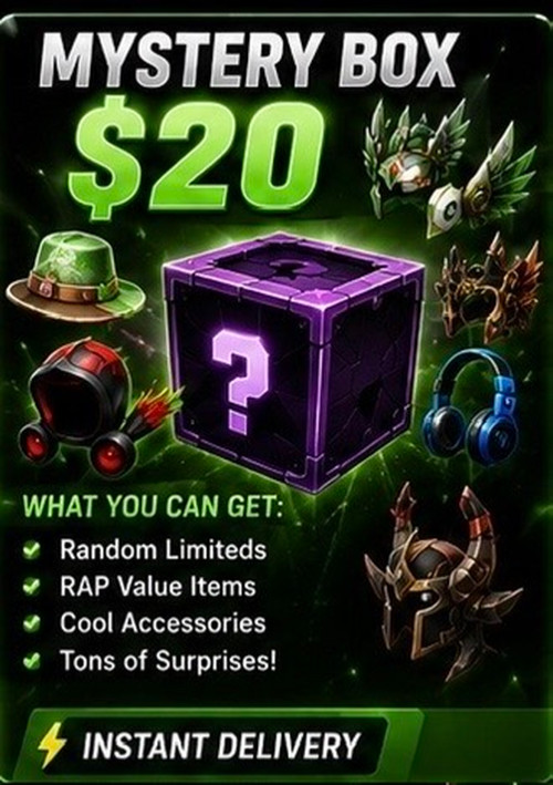 ROBLOX Mystery Box Codes 🎁 Rare Virtual Items ⚡ Instant Delivery ⚡ $20-$1000+