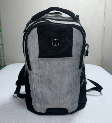 SwissGear Wenger Airflow Back System Laptop Backpack Gray Black Travel Bag