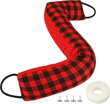 36" Christmas Buffalo Plaid Door Draft Stopper Weighted Wind Blocker
