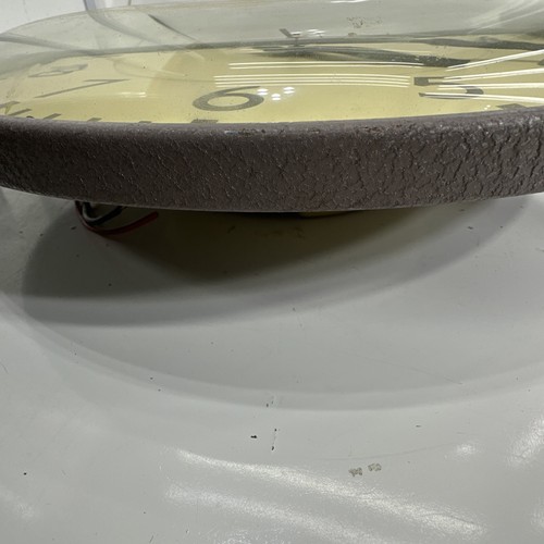 Vintage Simplex School Industrial Rustic Curved Glass Wall Clock Works - Picture 7 of 12