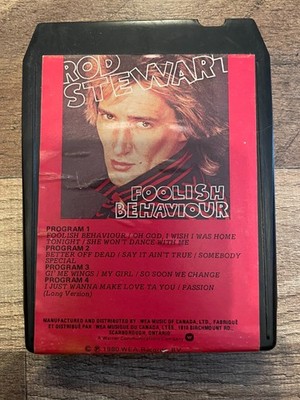 Rod Stewart Foolish Behaviour 8-Track Tape 1980  Warner Bros XW8 3485 CANADA IMP