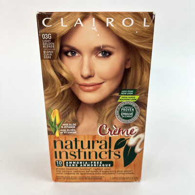 Clairol NATURAL INSTINCTS 03G Light Golden Blonde Hair Color Dye New In Box  NOS