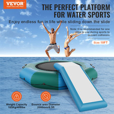 Inflatable Water Bouncer, 10ft Recreational Water Trampoline, Portable Bou 807