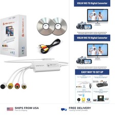VHS TO Digital Converter, USB Video Capture Card, Video Capture Device, RCA T...