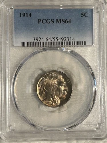 1914 Buffalo Nickel PCGS MS-64 Sharp strike