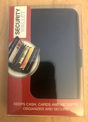 Black Security Wallet with RFID Theft Protection, Durable, Water Resistant NEW