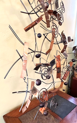 C JERE ARTISAN HOUSE MCM MODERNIST DESIGN METAL WALL SCULPTURE