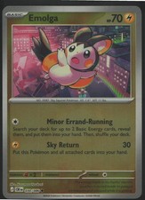 Emolga 030/086 Common Chaos Rising Pokemon Reverse Holo Near Mint