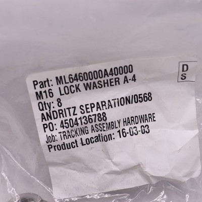 (8-Pk) Split Lock Washer M16 DIN 127 A4 ML6460000A40000 