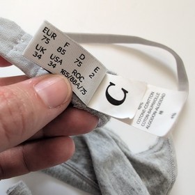 La Perla Studio 2 Everyday Loungewear Gray Triangle Bra - Size 34C - Modal Soft