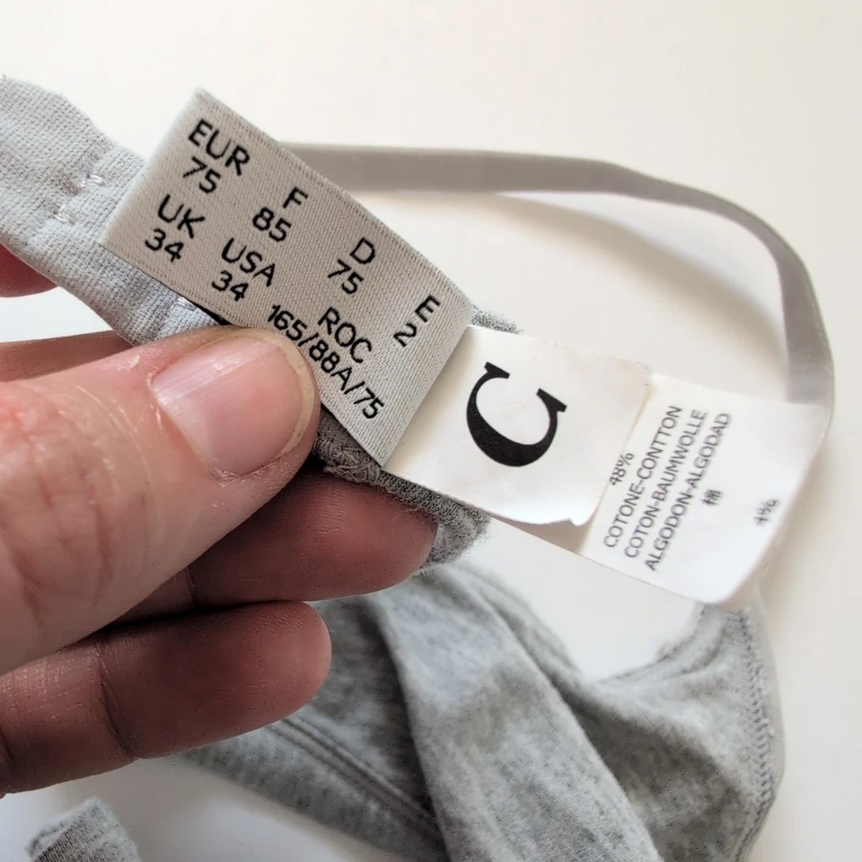 Sujetador triangular gris La Perla Studio 2 Everyday Loungewear - Talla 34C - Modal suave Foto 4 de 4