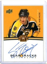 2023-24 Upper Deck Boston Bruins Centennial Bear Tracks - Steve Heinze AUTO