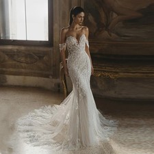Luxurious Mermaid Wedding Dress for Bride Appliques Off the Shoulder Sweetheart