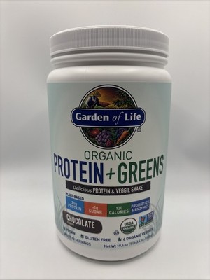 Garden of Life Organic Protein Greens Powder Chocolate 20g Protein 19.4oz  03/27