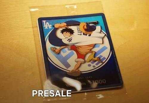 2026 Dodgers x One Piece Night Promo Card Monkey D Luffy SGA Presale Ships 7/3