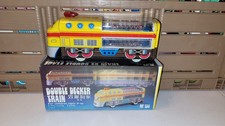 Vintage Double Decker Train Tin Friction Toy w/ Original Box - Model MF 136