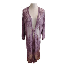 Lavender Purple Lace Kimono Size M/L