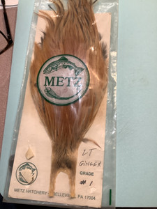 METZ GRADE #1, LT GINGER, FULL HACKLE RANGE & BEAUTIFUL