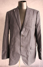 Theory 600 Men's Blazer Sport Coat Size 44L Flannel Wool Blue