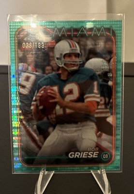 2024 Topps Chrome Aqua Sonar Refractor Bob Griese 038/199 HOF QB MIAMI DOLPHINS 