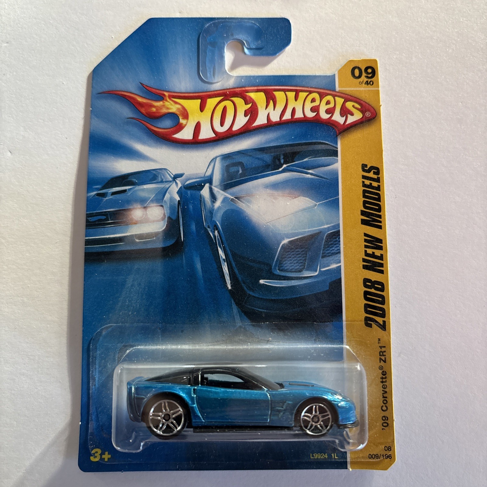 Hot Wheels 2009 Corvette ZR1 Blue 2008 New Models 9/40