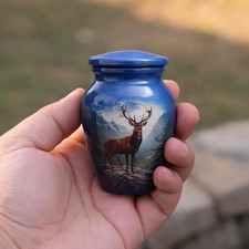 Mini Keepsake Cremation Urn for Ashes Urn with Velvet Pouch, Small 3 Inch