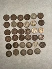 Scrap Silver 90% 84.4 Grams Lot of 26 Mercury Dimes & 9 Barber Dimes