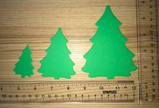   9 CHRISTMAS TREES cardstock paper die cut embellishment scrapbook