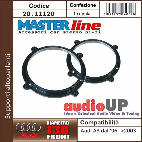 Anneaux Adaptateurs Pour Haut-parleurs 165mm – Compatibles Audi A1, A5, TT, A3