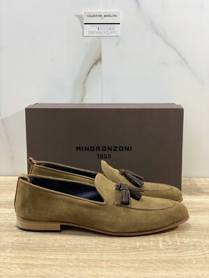 Minoronzoni 1953 Tan Italian Suede Tassel Driving Loafers size EU 44/US 11 Men main image 2