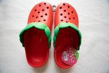 Strawberry Clog Sandals Slippers Shoes - Select 2 Size Red - Fruit Kawaii Japan