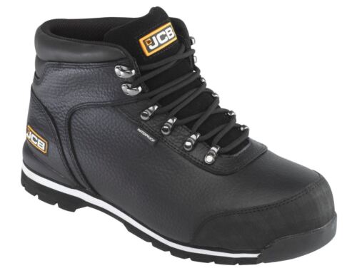 JCB 3CX MENS S3 LEATHER SAFETY WATERPROOF WORK BOOTS STEEL TOE CAP WIDE FIT SIZE - Picture 3 of 4