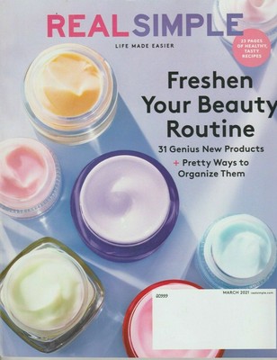REAL SIMPLE Single Issue Magazine MARCH 2021 FRESHEN YOUR BEAUTY ROUTINE NEW