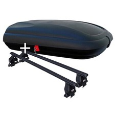 Dachbox BA320L+Dachträger Tema kompatibel mit Citroen C3 Mk3 Aircross 5Tür ab 17