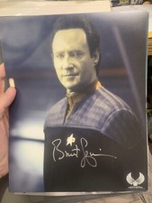 Foto firmada por STAR TREK próxima generación Picard Brent Spiner Data Nemesis